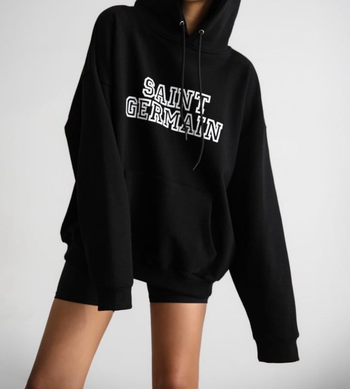 Paper Moon - Korean Women Fashion - #momslook -  SAINT GERMAIN Print Hoodie Sweatshirt  - 3