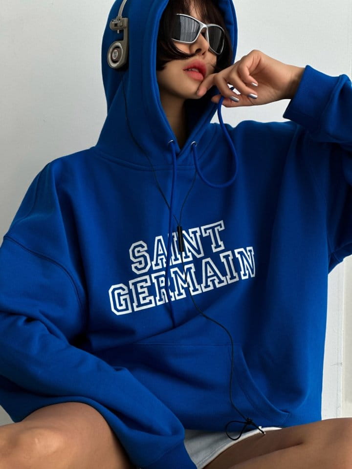 Paper Moon - Korean Women Fashion - #womensfashion -  SAINT GERMAIN Print Hoodie Sweatshirt  - 6