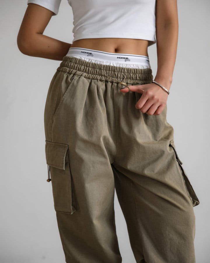 Paper Moon - Korean Women Fashion - #womensfashion - Washed Cotton Cargo Jogger Trousers - 5