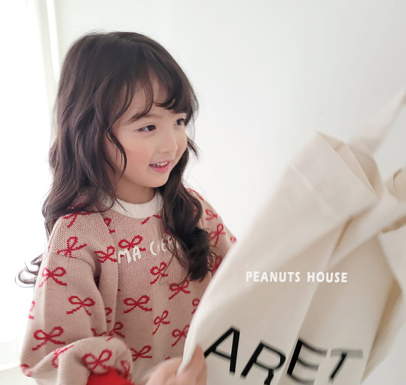 Peanuts - Korean Children Fashion - #magicofchildhood - Ribbon Knit Tee