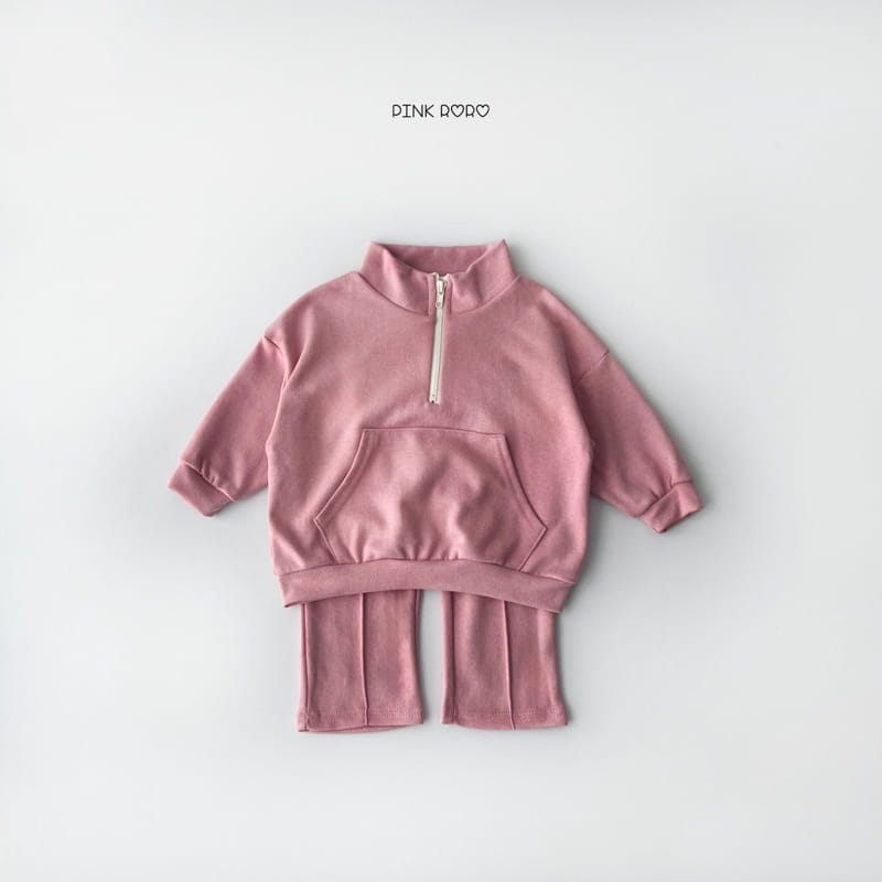 Pinkroro - Korean Children Fashion - #discoveringself - Cloud Heart Half Zip Up Top Bottom Set - 9