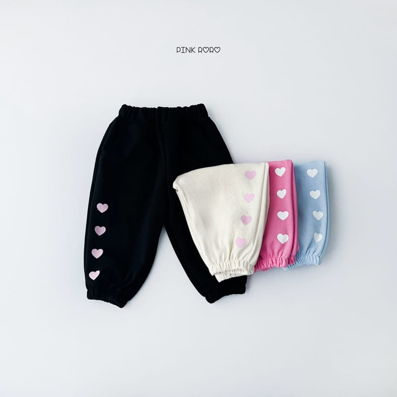 Pinkroro - Korean Children Fashion - #Kfashion4kids - Bbo Heart Jogger Pants - 4