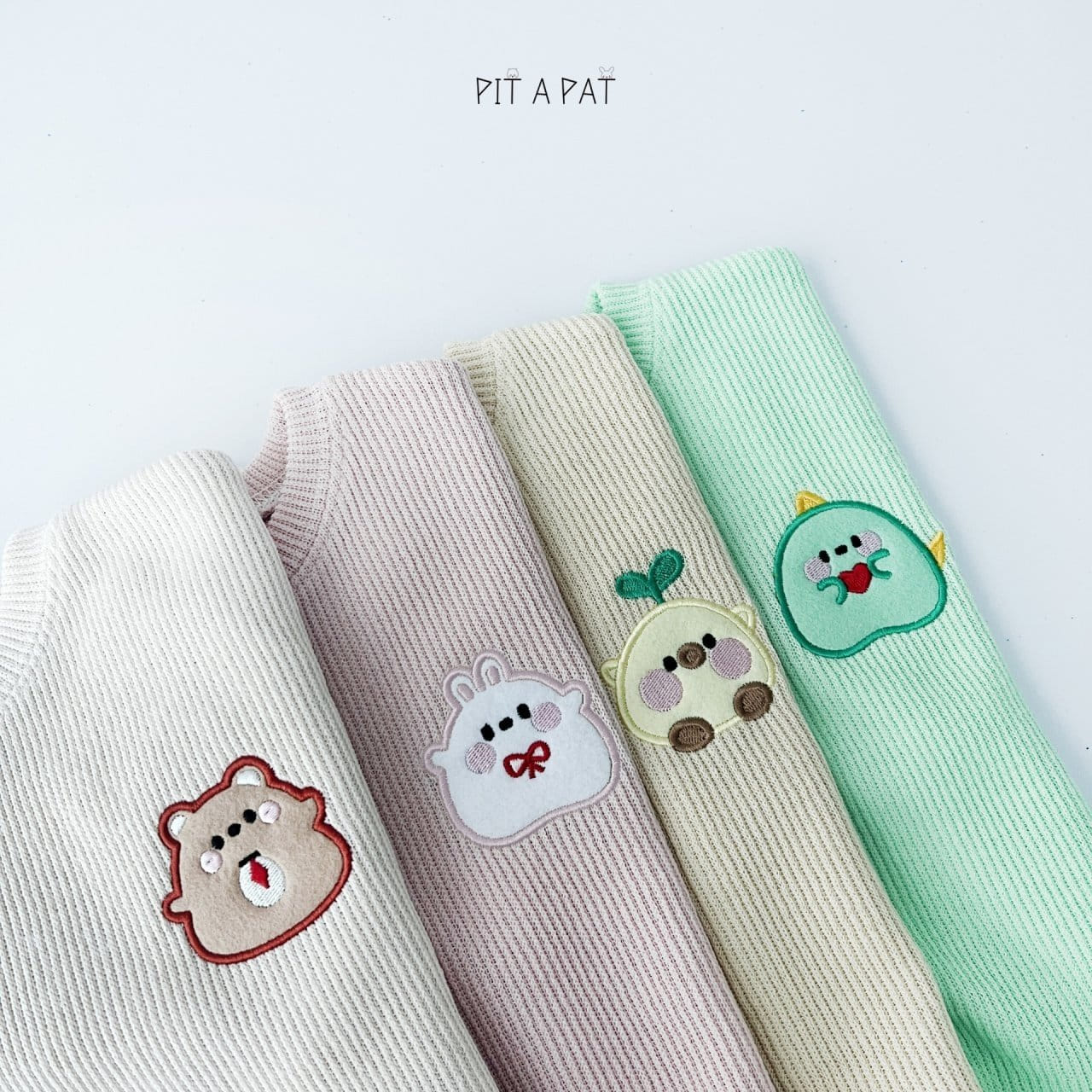 Pitapat - Korean Children Fashion - #childofig - Four Knit Top Bottom Set - 2