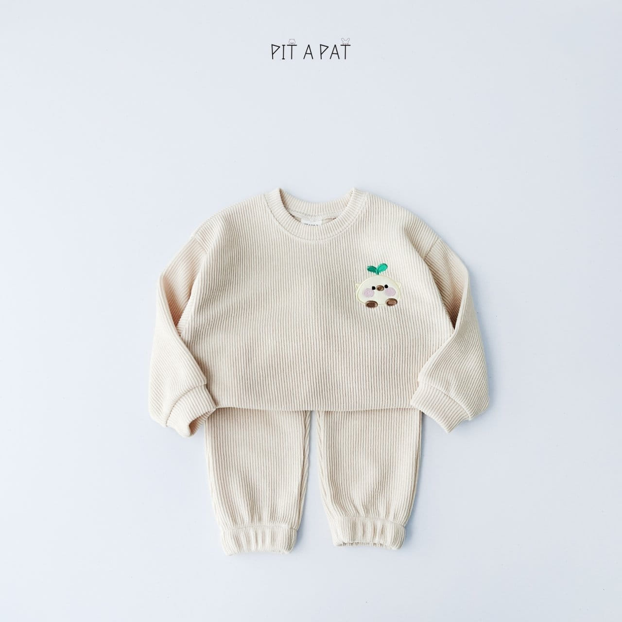 Pitapat - Korean Children Fashion - #discoveringself - Four Knit Top Bottom Set - 5