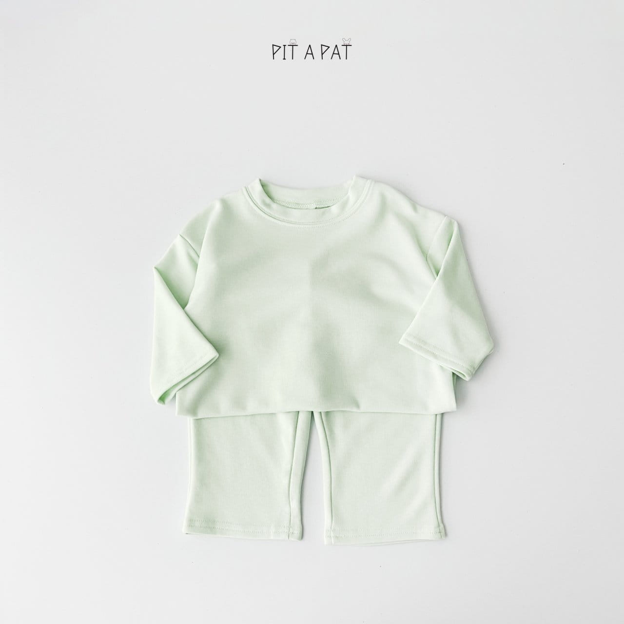 Pitapat - Korean Children Fashion - #fashionkids - Pastel Short Top Bottom Set - 3