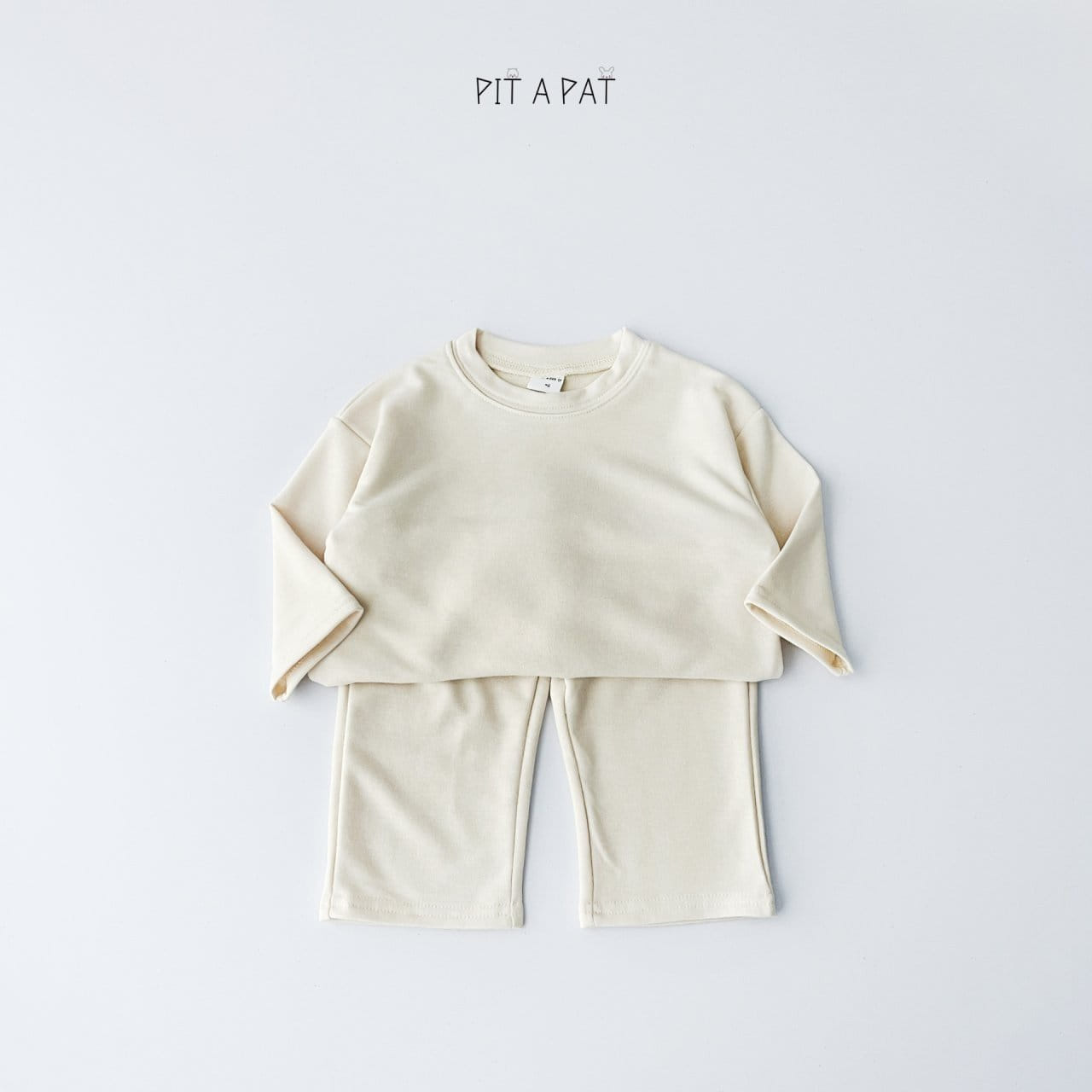 Pitapat - Korean Children Fashion - #fashionkids - Pastel Short Top Bottom Set - 4