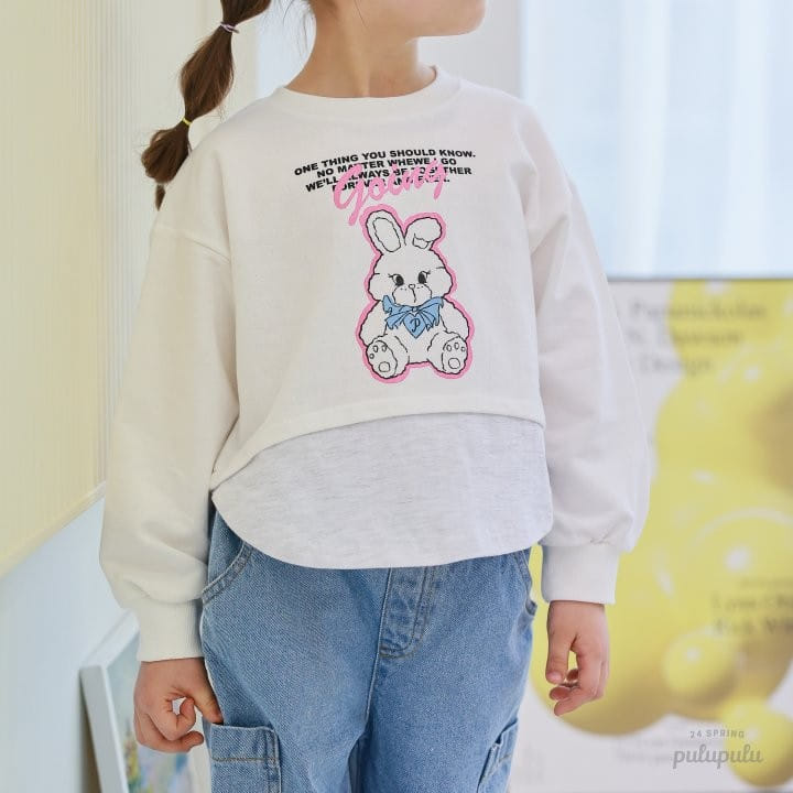 Pulupulu - Korean Children Fashion - #kidsshorts - Bunny Layered Tee - 6