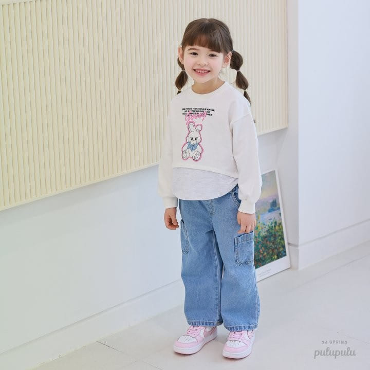 Pulupulu - Korean Children Fashion - #kidsstore - Bunny Layered Tee - 7