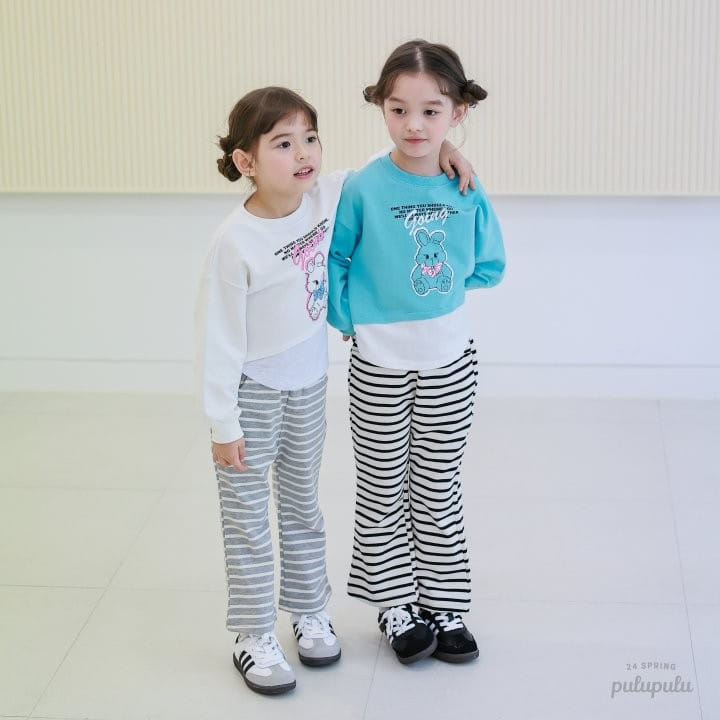 Pulupulu - Korean Children Fashion - #toddlerclothing - Striped Boot Cut Pants