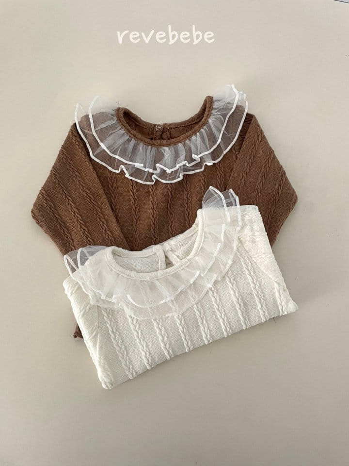 Reve Kid - Korean Baby Fashion - #babyootd - Bebe Lace Frill Knit 