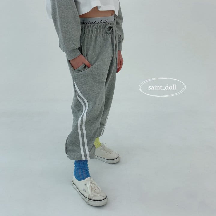 Saint Doll - Korean Children Fashion - #childofig - Diagonal Jogger Pants - 4