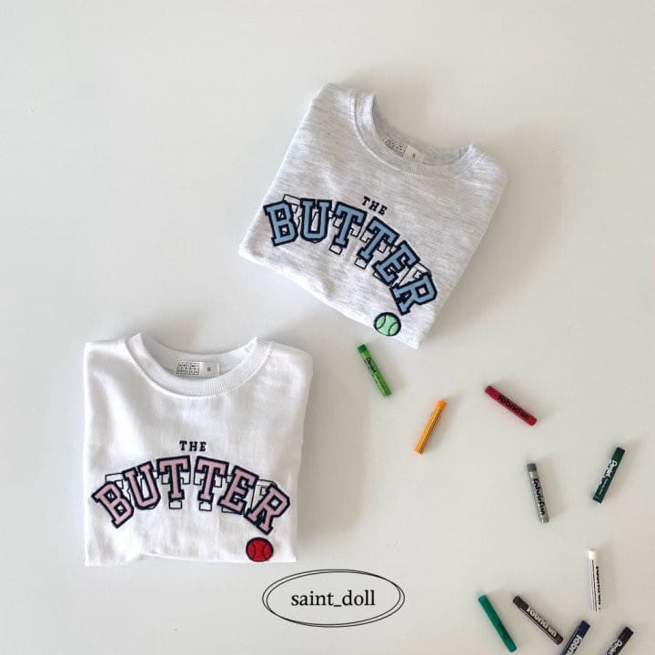 Saint Doll - Korean Children Fashion - #designkidswear - Butter Embreoidery Sweatshirt With Mom