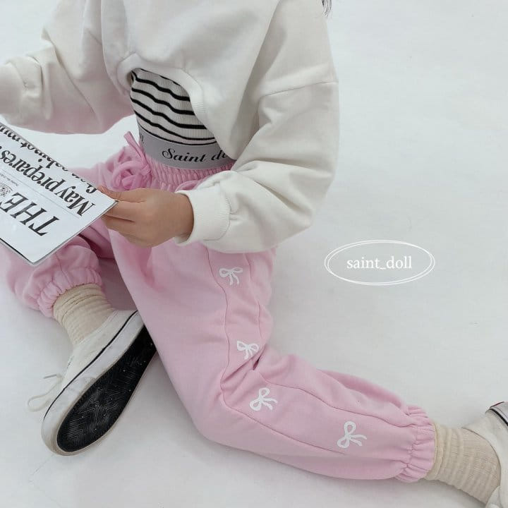 Saint Doll - Korean Children Fashion - #discoveringself - Ribbon Ribbon Pants With Mom