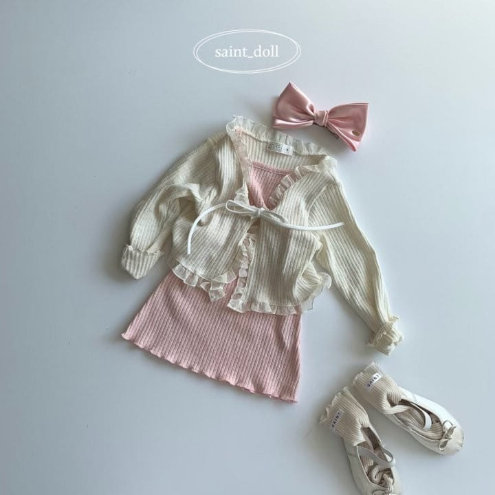 Saint Doll - Korean Children Fashion - #fashionkids - Frill Rib Cardigan - 3