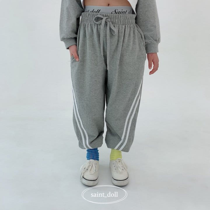 Saint Doll - Korean Children Fashion - #fashionkids - Diagonal Jogger Pants - 8