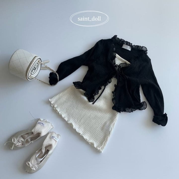 Saint Doll - Korean Children Fashion - #fashionkids - Frill Rib Cardigan - 4