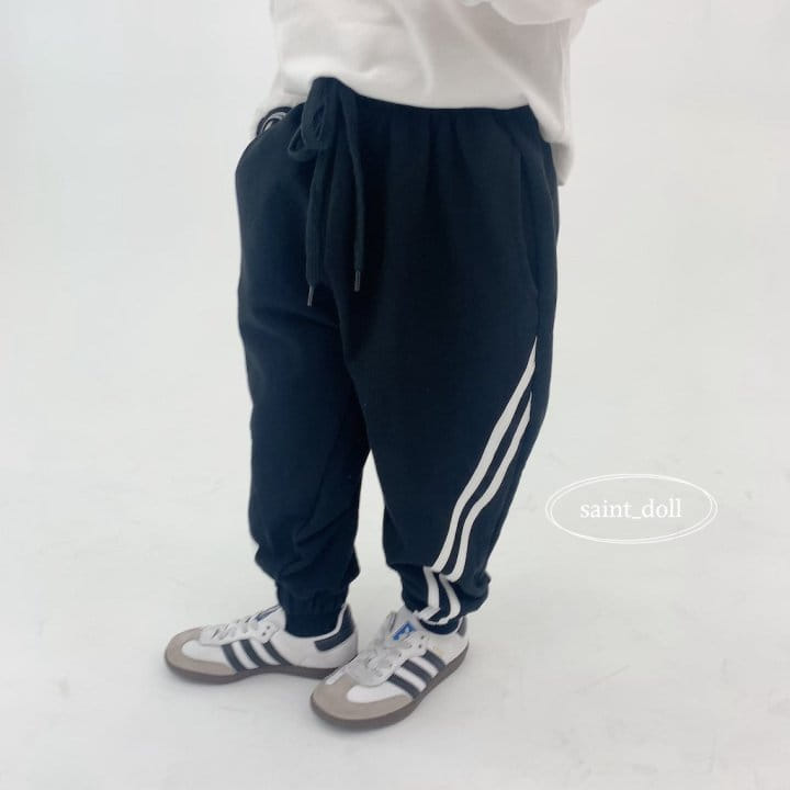 Saint Doll - Korean Children Fashion - #kidzfashiontrend - Diagonal Jogger Pants - 11