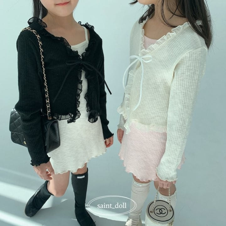 Saint Doll - Korean Children Fashion - #littlefashionista - Frill Rib Cardigan - 8