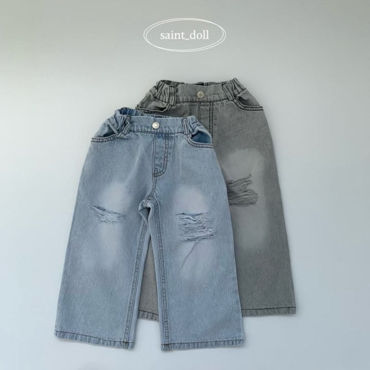 Saint Doll - Korean Children Fashion - #toddlerclothing - Snow Torn Jeans With Mom 