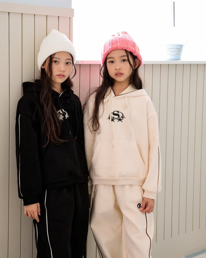 Sm2 - Korean Children Fashion - #Kfashion4kids - Velvet Ping Hoody Tee