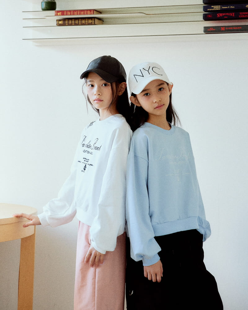 Sm2 - Korean Children Fashion - #childofig - Lettering Embroidery Sweatshirt - 4