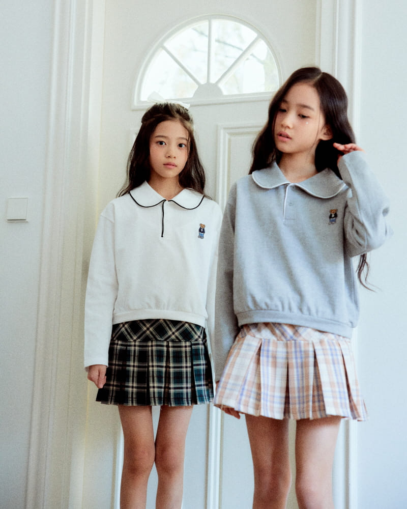 Sm2 - Korean Children Fashion - #fashionkids - Check Belt Skirt - 11