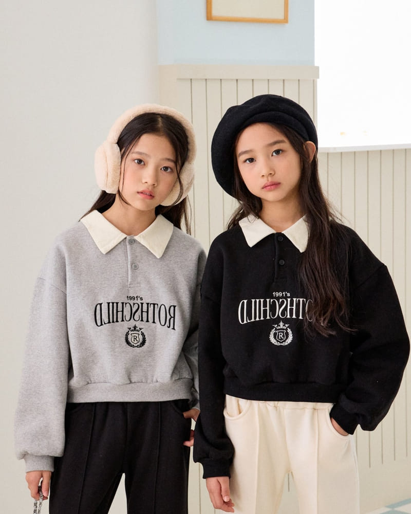 Sm2 - Korean Children Fashion - #littlefashionista - School Collar Sweatshirt