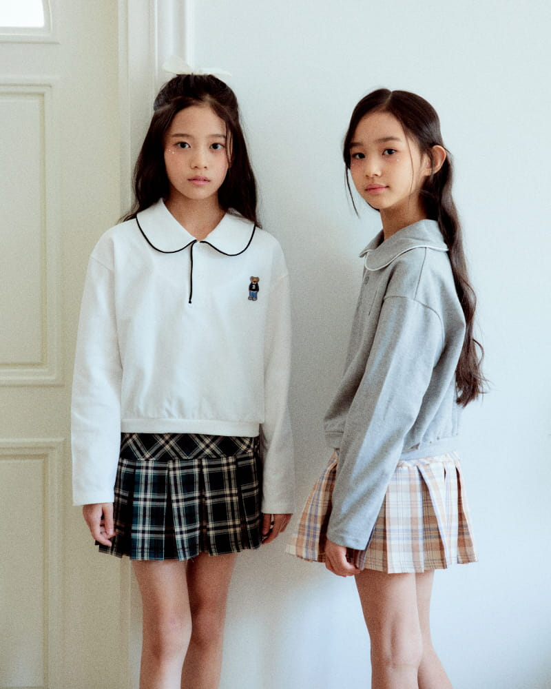 Sm2 - Korean Children Fashion - #stylishchildhood - Check Belt Skirt - 6