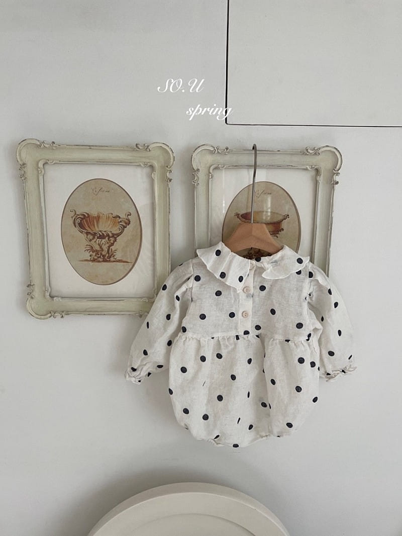 So U - Korean Baby Fashion - #babyfashion - Dot Collar Body Suit - 3