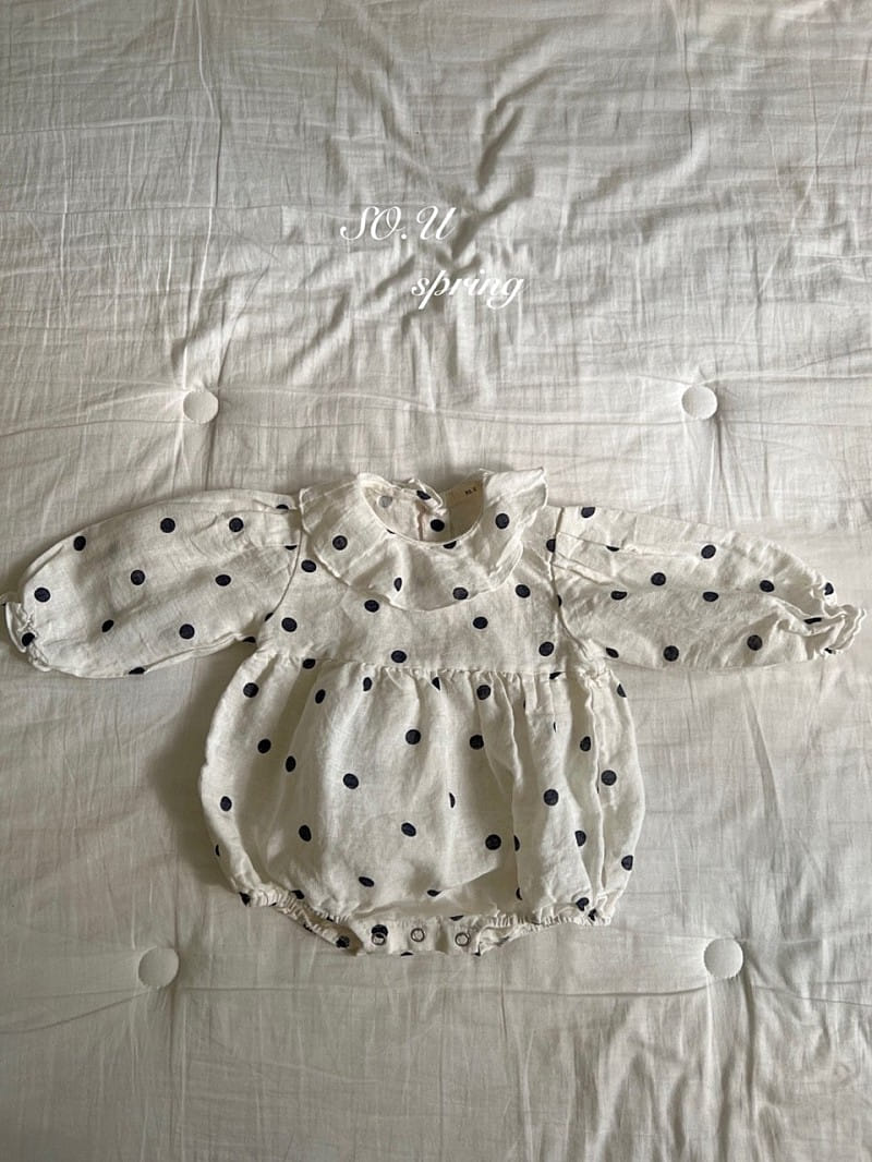 So U - Korean Baby Fashion - #babyfashion - Dot Collar Body Suit - 4