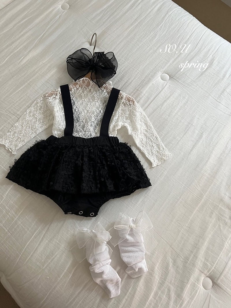 So U - Korean Baby Fashion - #babyoninstagram - Lace Terry Tee - 4