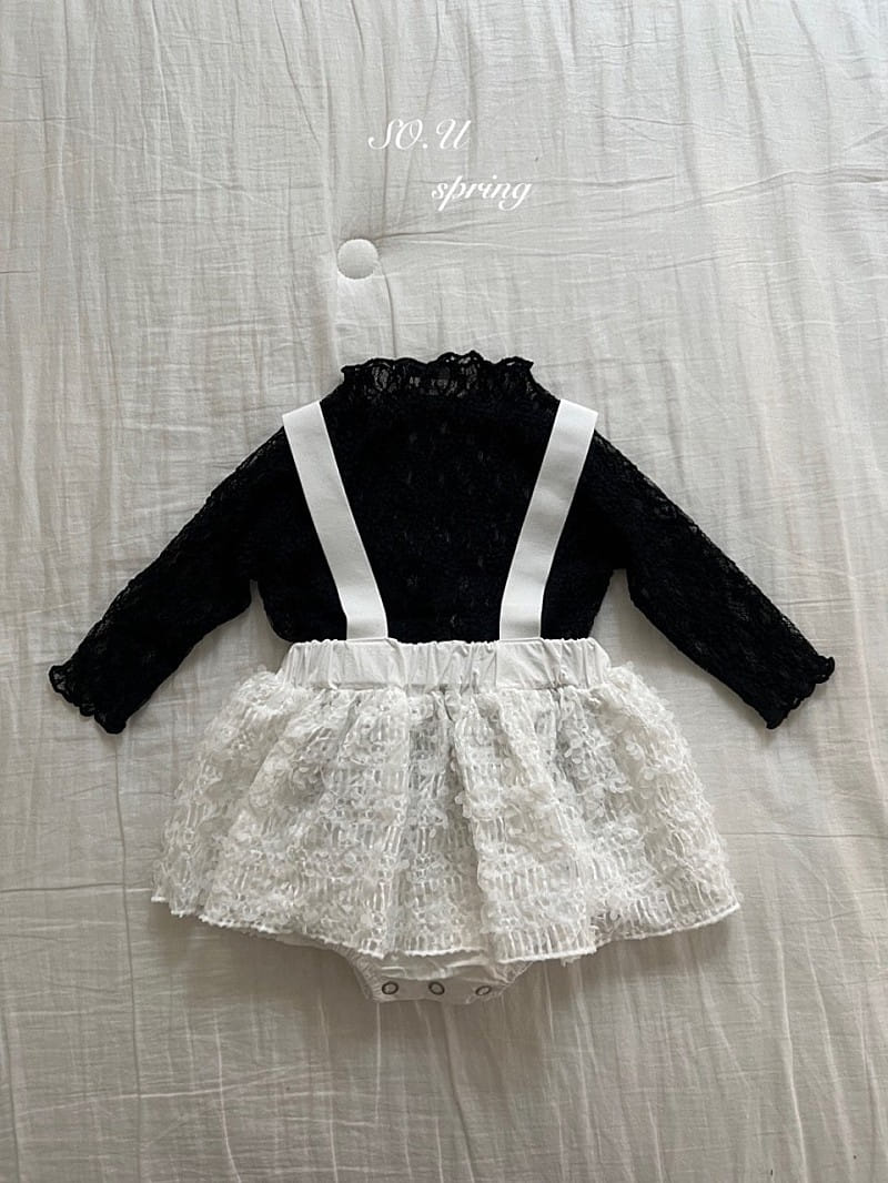 So U - Korean Baby Fashion - #babyoutfit - Lace Dungarees Bloomers - 6