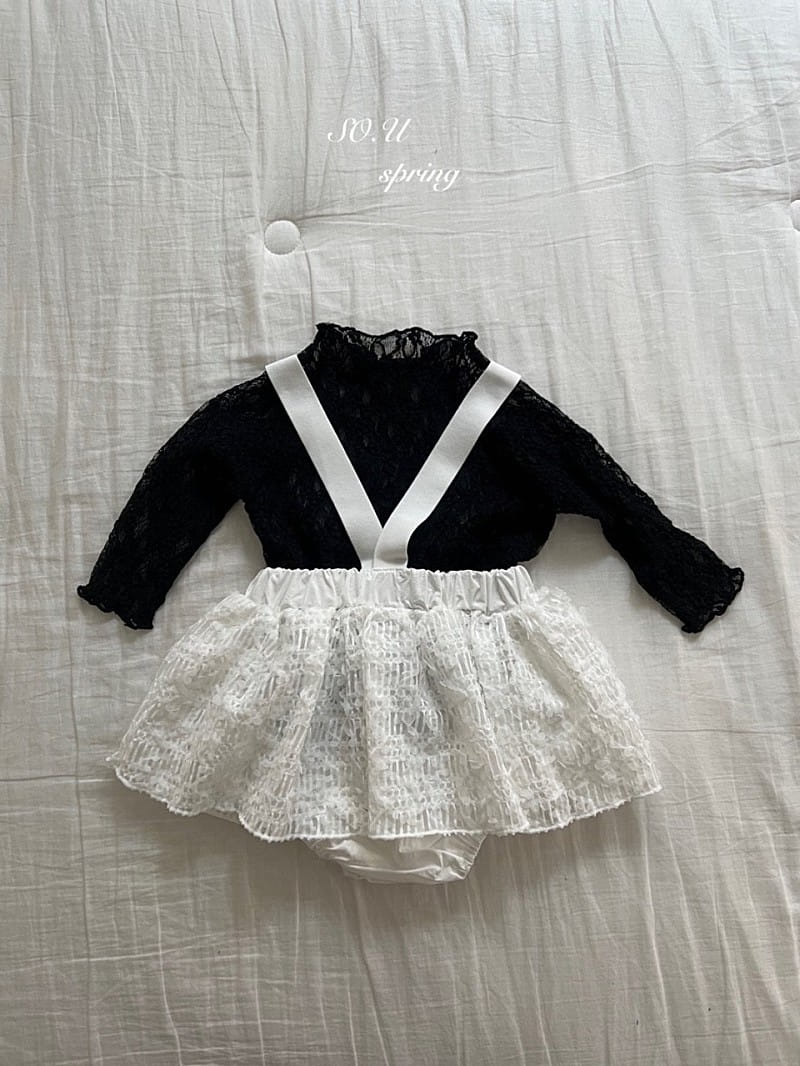 So U - Korean Baby Fashion - #babyoutfit - Lace Dungarees Bloomers - 7