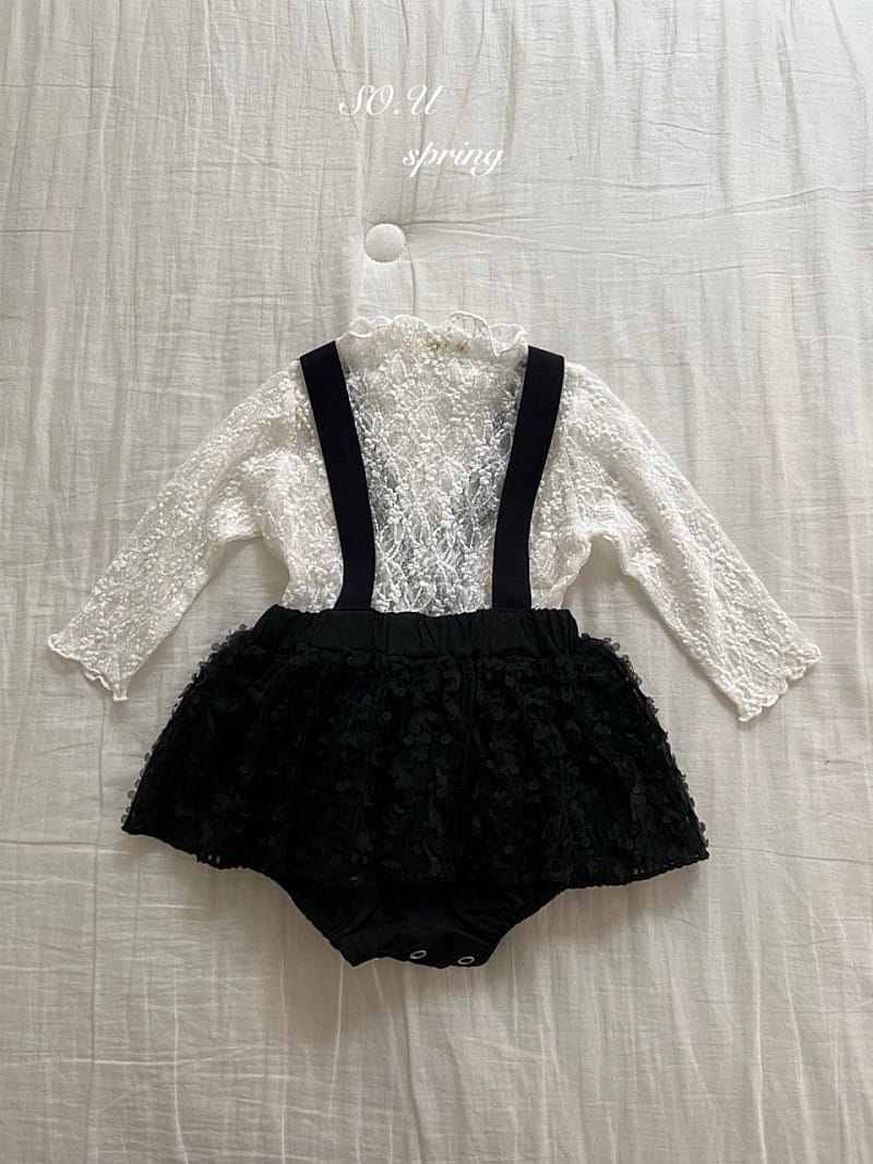 So U - Korean Baby Fashion - #babyoutfit - Lace Terry Tee - 5