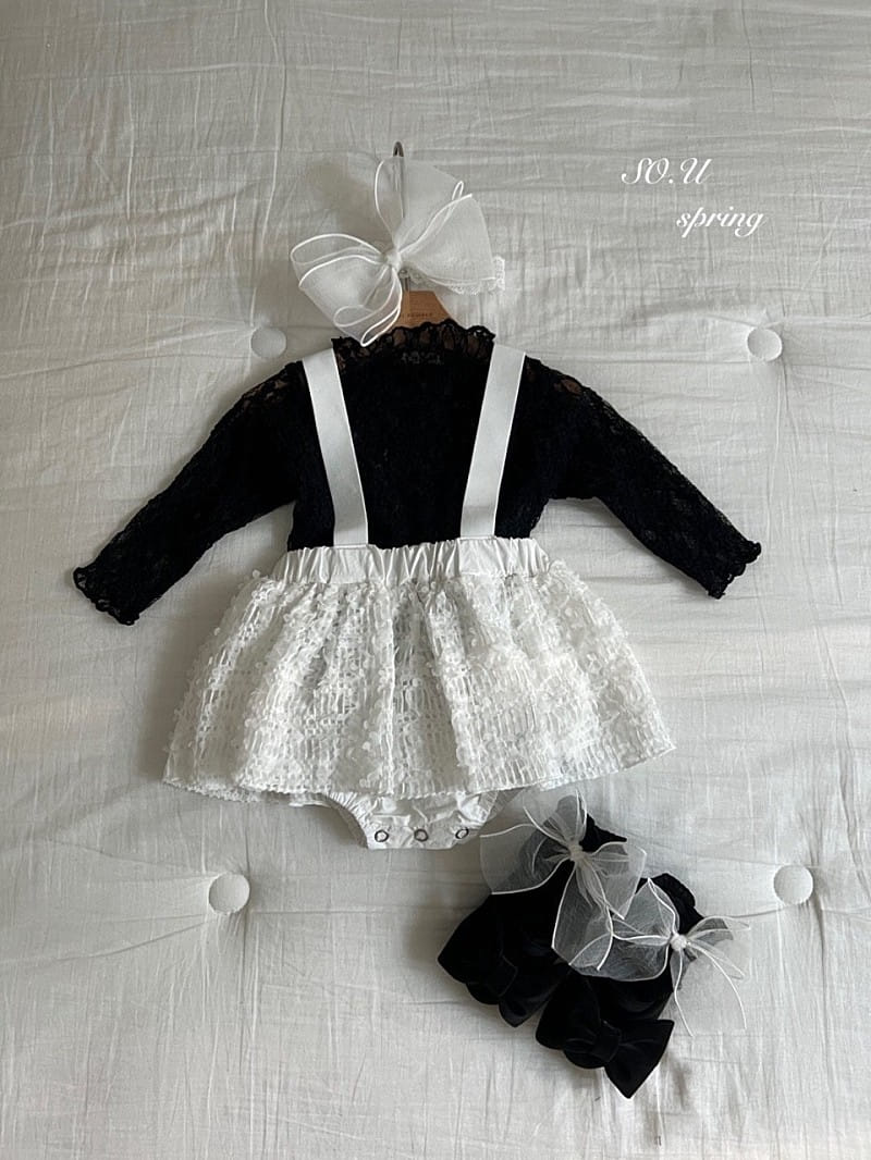 So U - Korean Baby Fashion - #babywear - Lace Dungarees Bloomers - 8