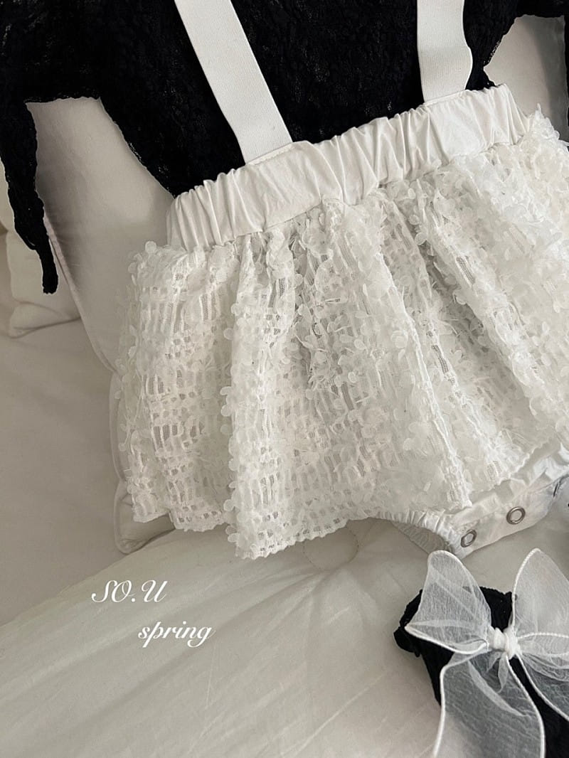 So U - Korean Baby Fashion - #onlinebabyboutique - Lace Dungarees Bloomers - 9