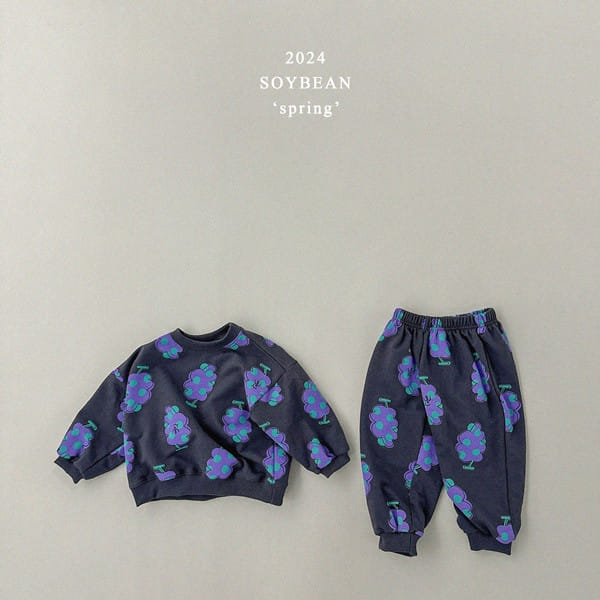 Soybean - Korean Children Fashion - #fashionkids - Grape Friend Top Bottom Set - 6