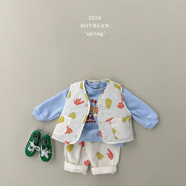 Soybean - Korean Children Fashion - #todddlerfashion - Light Cheese Wellon Vest - 3