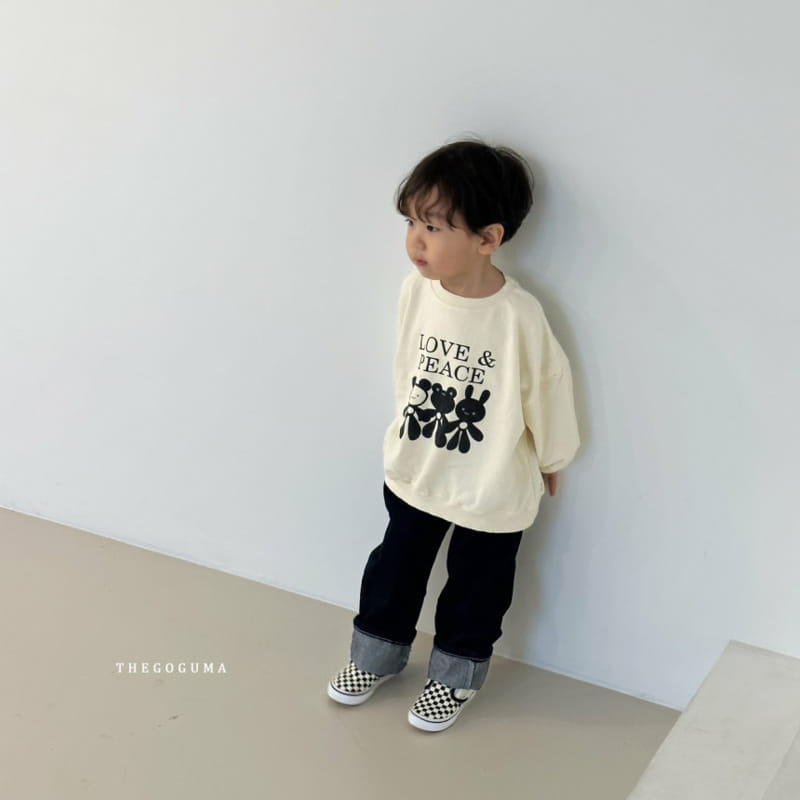 Thegoguma - Korean Children Fashion - #Kfashion4kids - Love Peace Sweatshirt - 9