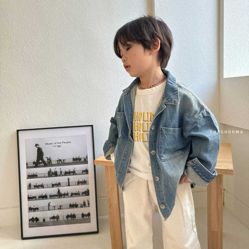 Thegoguma - Korean Children Fashion - #kidzfashiontrend - Engineer Denim Jacket - 4