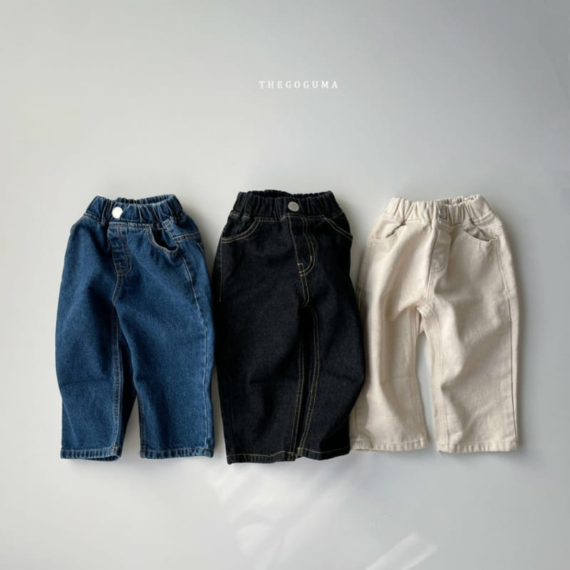 Thegoguma - Korean Children Fashion - #Kfashion4kids - Tick Tok Straight Denim Pants