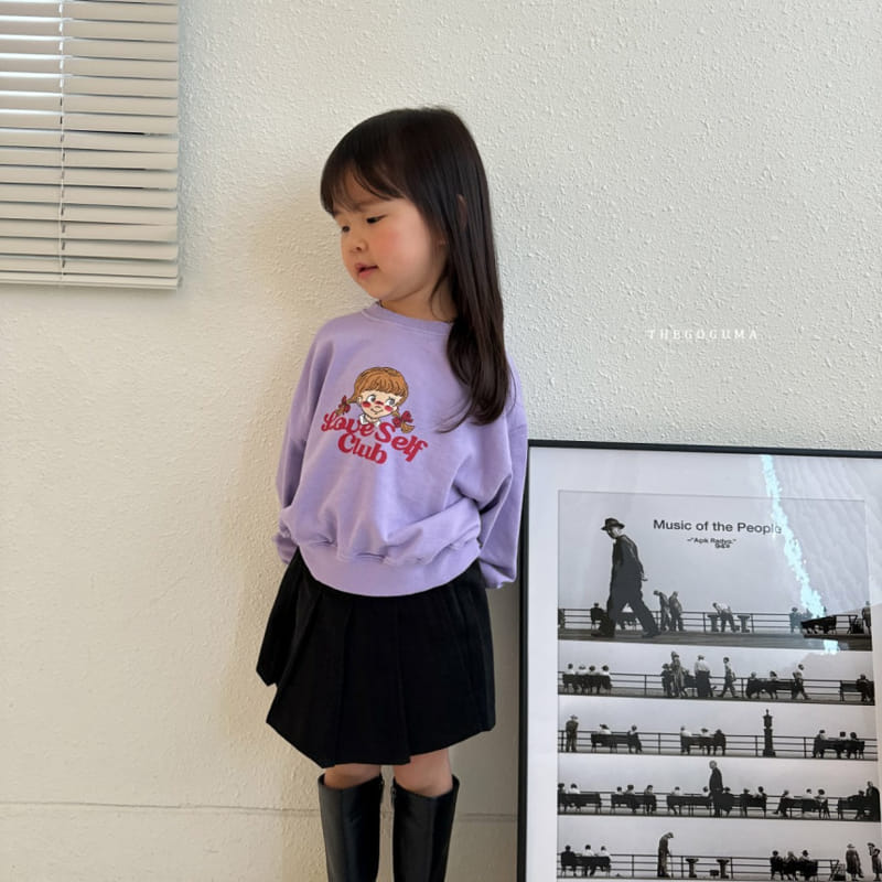 Thegoguma - Korean Children Fashion - #discoveringself - Love Crop Sweatshirt - 3