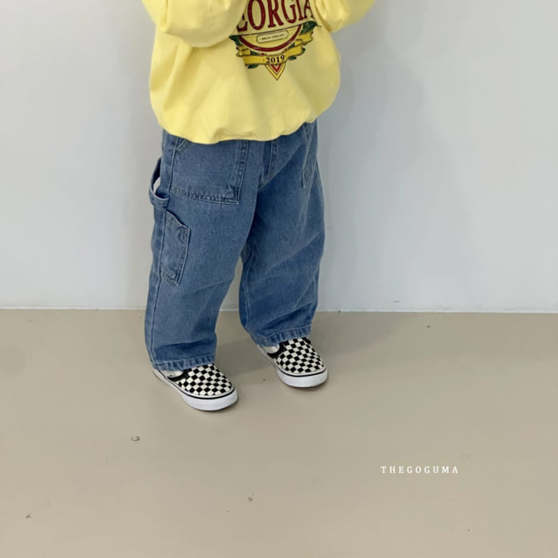 Thegoguma - Korean Children Fashion - #fashionkids - Retro Pocket Denim Pants - 3