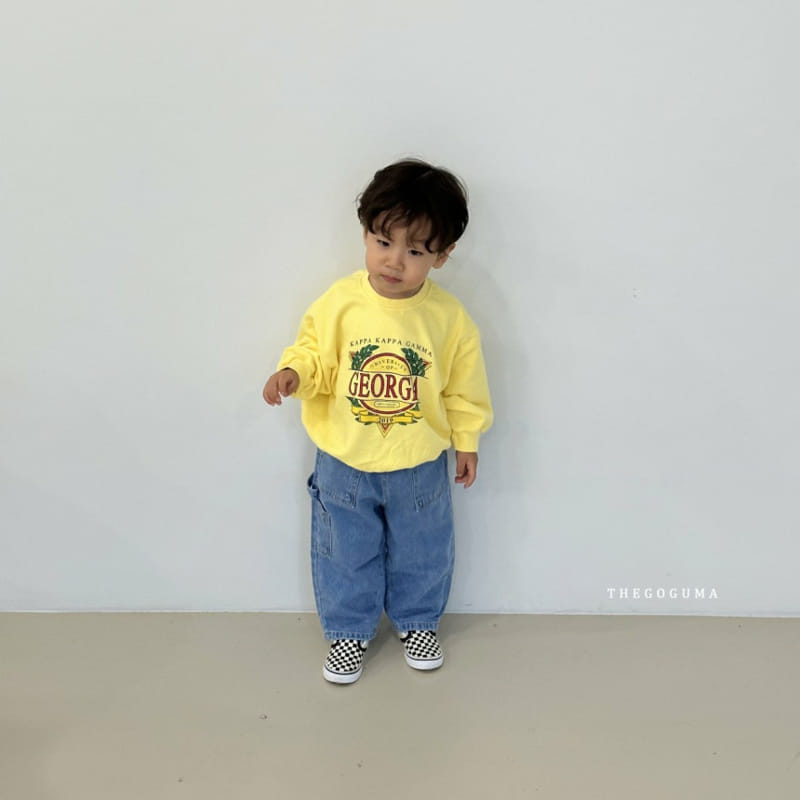 Thegoguma - Korean Children Fashion - #littlefashionista - Retro Pocket Denim Pants - 8