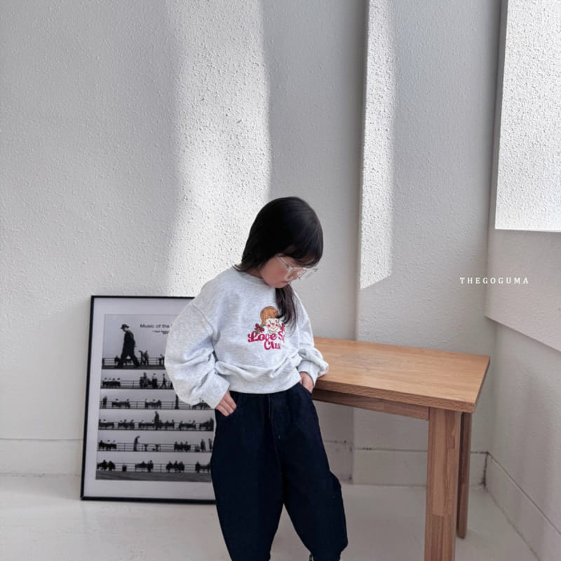 Thegoguma - Korean Children Fashion - #magicofchildhood - Love Crop Sweatshirt - 10