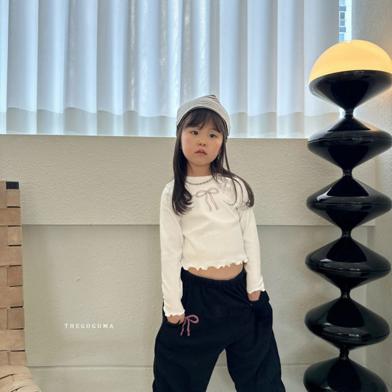 Thegoguma - Korean Children Fashion - #minifashionista - Ribbon Jogger Pants - 8