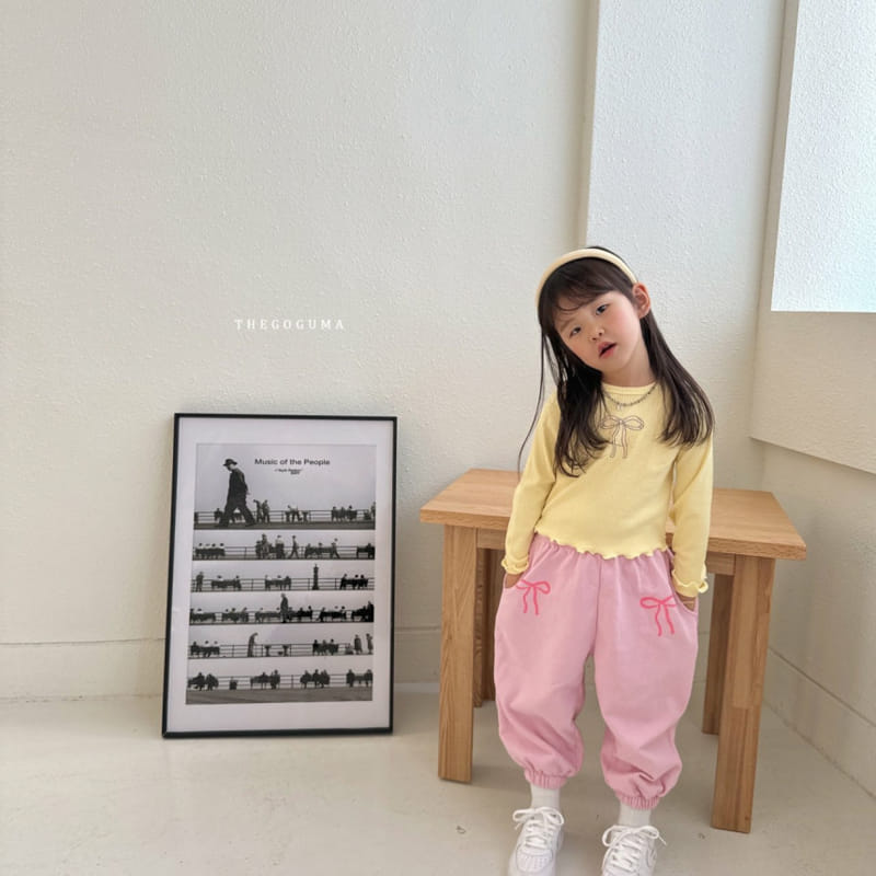 Thegoguma - Korean Children Fashion - #todddlerfashion - Ribbon Jogger Pants - 10