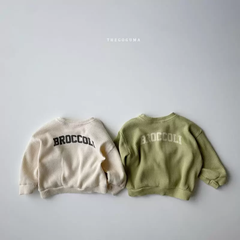 Thegoguma - Korean Children Fashion - #todddlerfashion - Broccoli Waffle Sweatshirt