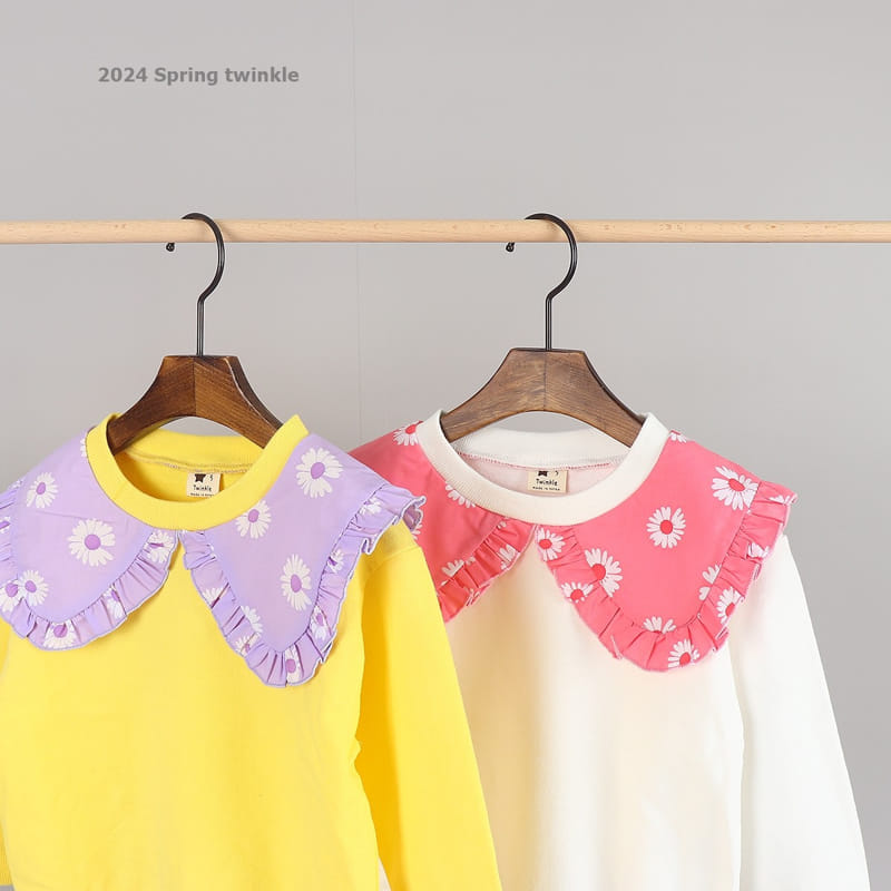 Twinkle - Korean Children Fashion - #todddlerfashion - Daisy Collar Tee - 2