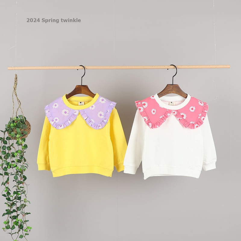 Twinkle - Korean Children Fashion - #toddlerclothing - Daisy Collar Tee - 3